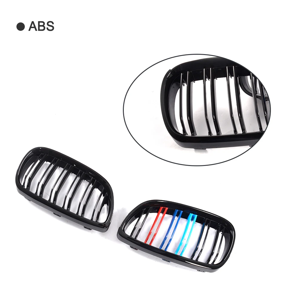 Черная передняя решетка гриль 3 серии двойная линия для BMW E92 328i 335i Coupe 2 двери 2005 2006