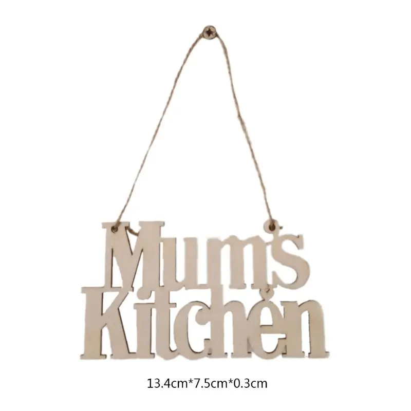 Мама кухня буквы вешалка Деревянная подвеска висячий знак день рождения подарок