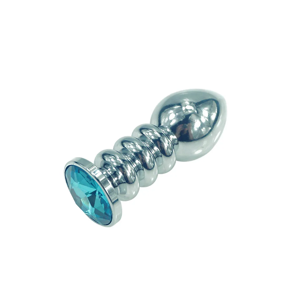 180G Large size metal jeweled huge butt plug steel crystal anal 11 color for choose ACGC004-alloy | Красота и здоровье
