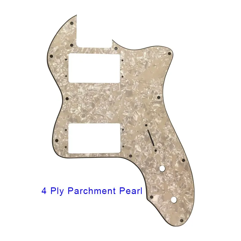 Гитарные части-для классической серии '72 Telecaster Tele Thinline, гитарная накладка, пластина с широким диапазоном звукоснимателей Humbucker - Цвет: Parchment Pearl