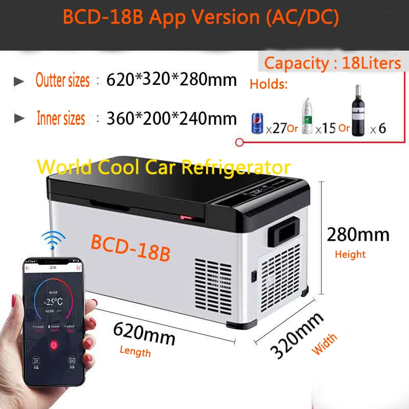 18L AC/DC12V/24 V морозильник Авто RV лодка Кемпинг подвижный наружный компрессор холодильник camper домашний морозильник холодильник cool-20C