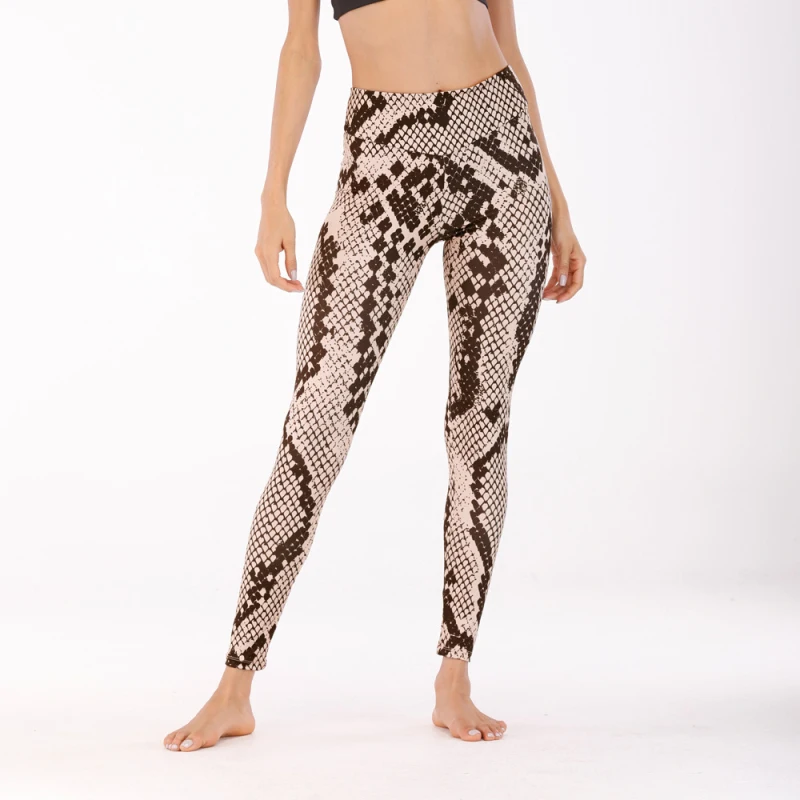Женские быстросохнущие леггинсы с 3D-принтом Python для фитнеса эффектом пуш-ап