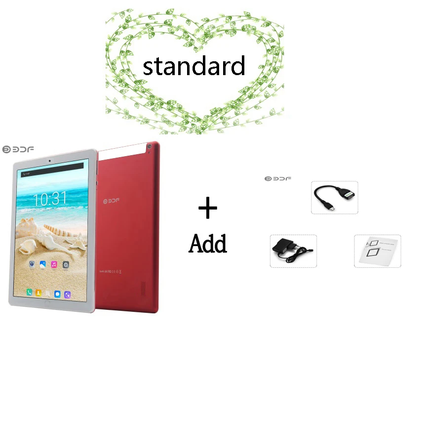 Standard Ru) BDF 10 дюймов Восьмиядерный процессор MTK 4 ГБ/32 ГБ Android 7,0 планшет Bluetooth wifi 3g sim-карта двойная камера планшеты ПК мобильный телефон Звонок - Комплект: Standard