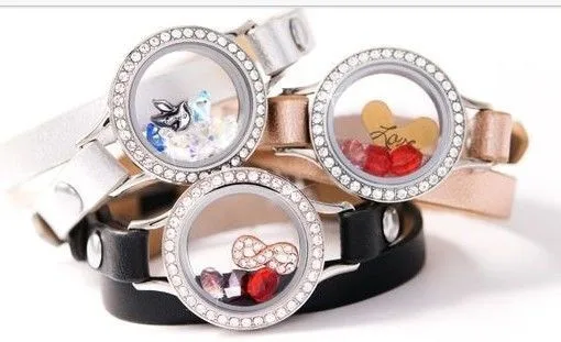 Дизайнерский ювелирный браслет Vinnie из нержавеющей стали с кристаллами медальон