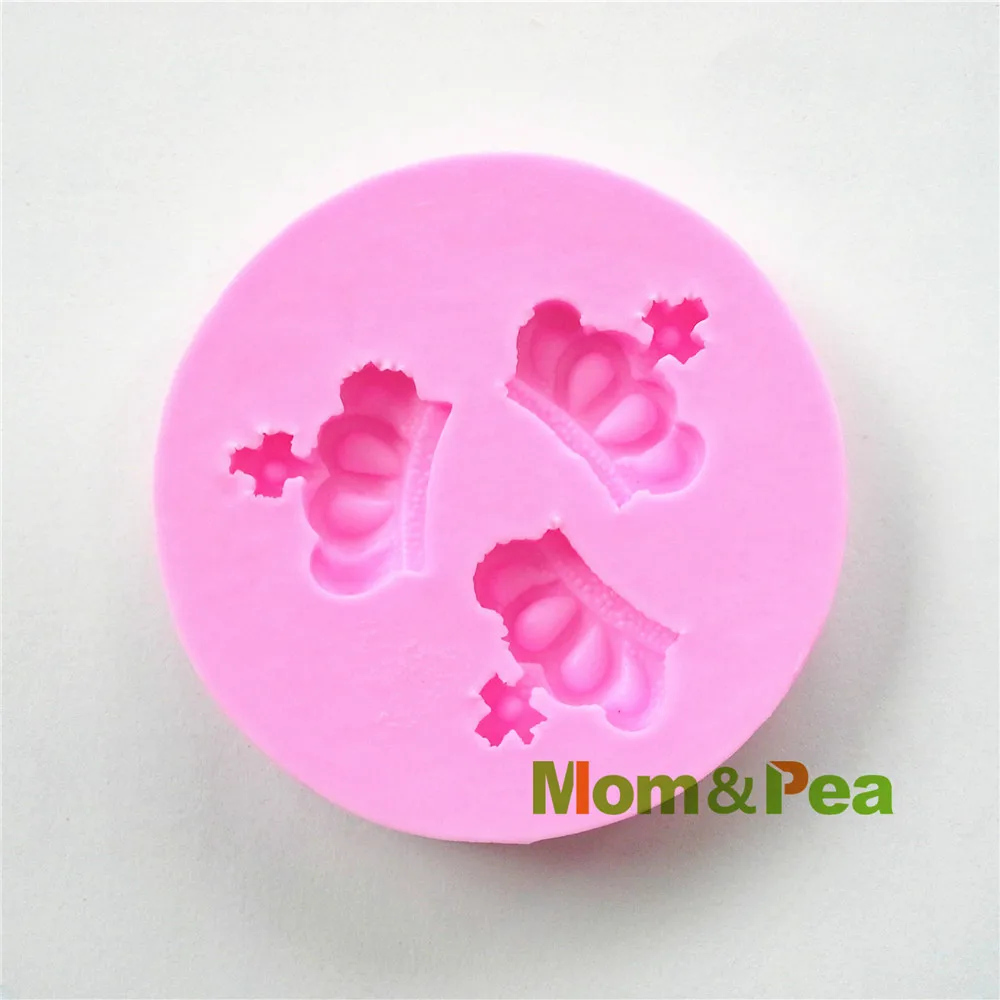Mom & Pea 0501 Бесплатная доставка короны формы силиконовые украшения торта помадка