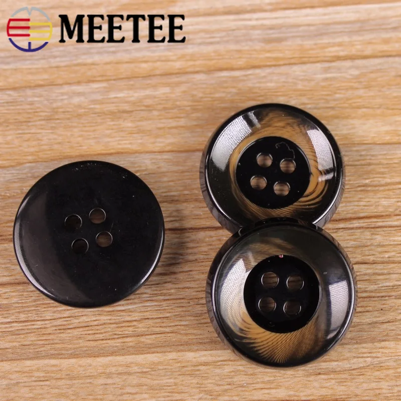 Meetee 20 штук 25/30 мм смолы с четырьмя отверстиями Кнопки DIY ручной работы пальто