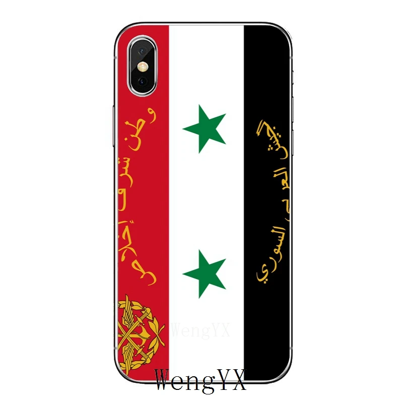 syrian-flag-A-10 Тонкий, из ТПУ, мягкий чехол-накладка для телефона для Apple iPhone X XR XS Max 8 7 6s 6 plus SE 5S 5c 5 4S 4 - Цвет: syrian-flag-A-10