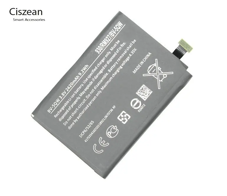 Ciszean 1x BV 5QW / 5QW/BV5QW запасная батарея чехол с подставкой и отделениями для карт Nokia
