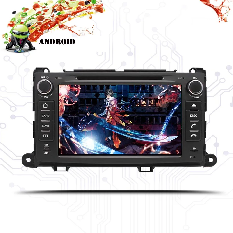 2 din 8 ''Ram 4GB android 9 0 Автомобильный мультимедийный Авторадио dvd для Toyota Sienna XL30 2013