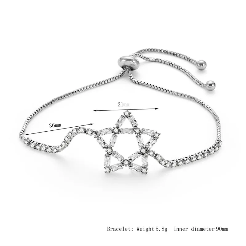 Звезда Стиль подвеска браслет для Для женщин Регулируемая Украшения ручной