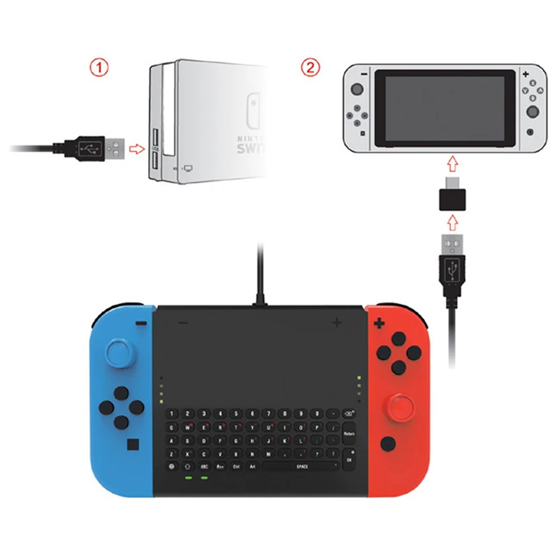 JKING 2 4G Беспроводная игровая клавиатура для Nintend Switch мини игровой контроллер