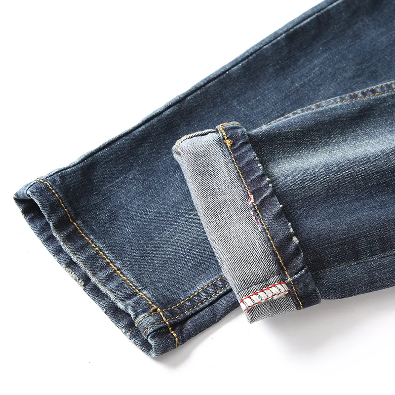 Джинсы мужские облегающие стрейчевые однотонные белые весна-лето 2021 | Мужская