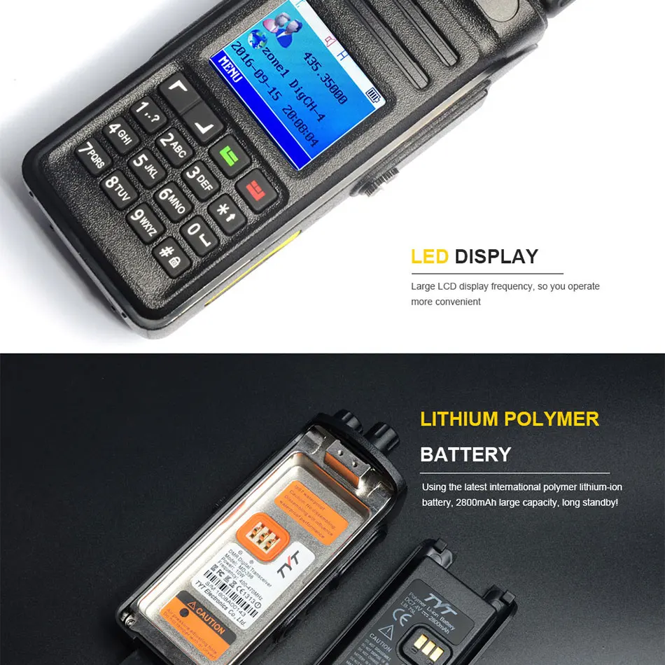 Применимый TYT MD398 DMR цифровая рация Водонепроницаемый IP67 двухстороннее радио Высокая мощность 10 Вт радиоприемопередатчик