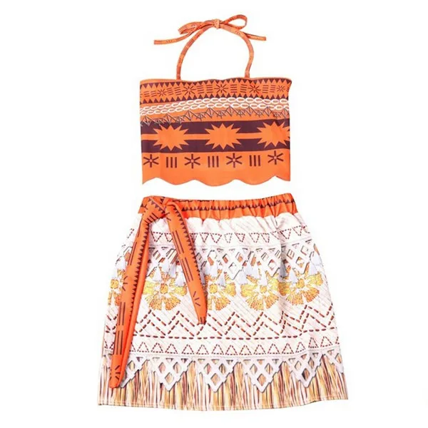 Moana Dress 807 Летнее маскарадное платье для девочек «Моана»; Детские костюмы; нарядная одежда для маленьких девочек; пляжное платье для праздника; аксессуары «Моана» - Цвет: Moana Dress 807