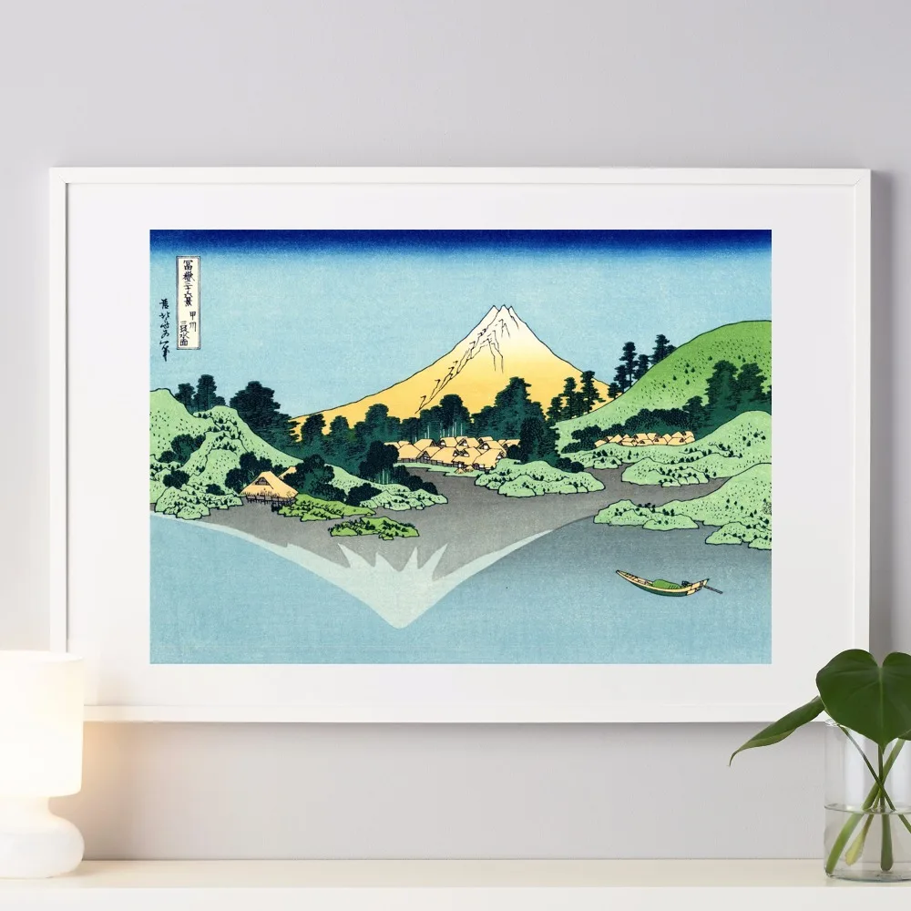 Jpan Mountain Fuji Watercolor Canvas Art Print Painting Poster Wall Pictures For Room Home Decorative Bedroom Decor No Frame | Дом и сад