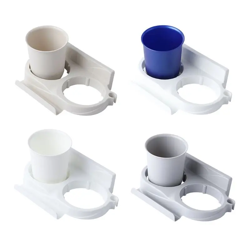 

Double Hole Adhesive Wall Mount Plastic Hair Dryer Holder Rack Blower Organizer Hanging Shelf Storage for Bathroom Hotel