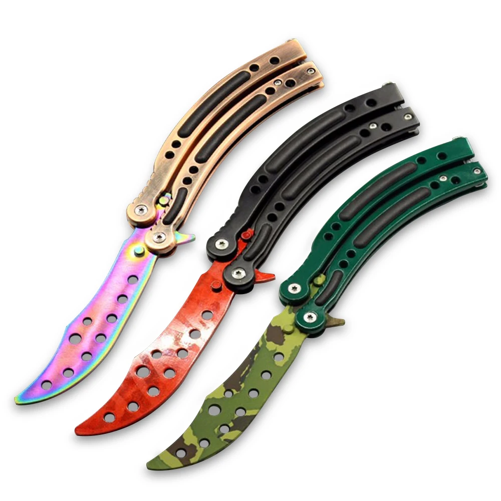 Тренировочная тренировочная Складная керамбит CS GO коллекция игры балисонг цвет