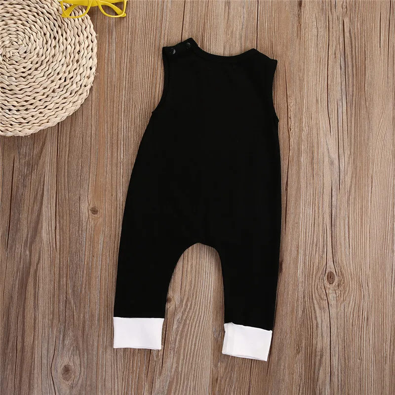 Детский комбинезон без рукавов с буквенным принтом|baby sleeveless romper|boy girl clothesropa bebe |