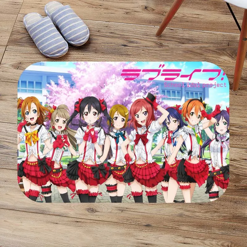 Коврики для ванной Love Live! Школьный нескользящий коврик комнаты Idol Project замшевый