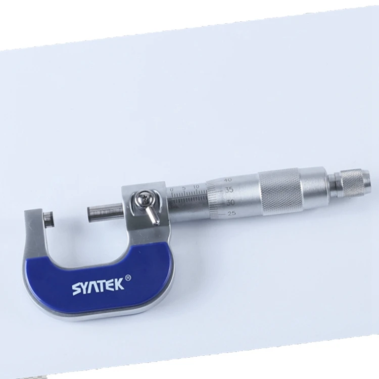 Syntek 0-25 мм наружный микрометр 0,01 мм металлический микрометр Твердосплавный Наконечник микрометрические измерительные инструменты толщиномер метр