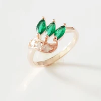 rings designs for women 585 gold color green cubic zircon rings bohemia style fashionable jewelry ornaments