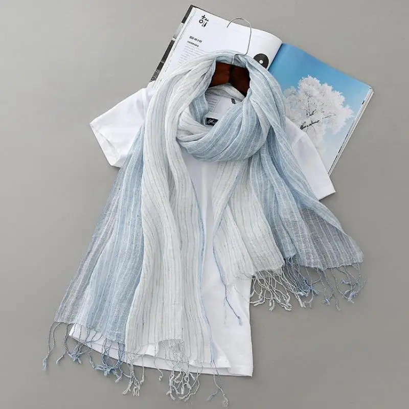 

Unisex Style spring summer autumn winter Scarf Cotton And Linen Solid Color long women's scarves shawl fashion men scarf