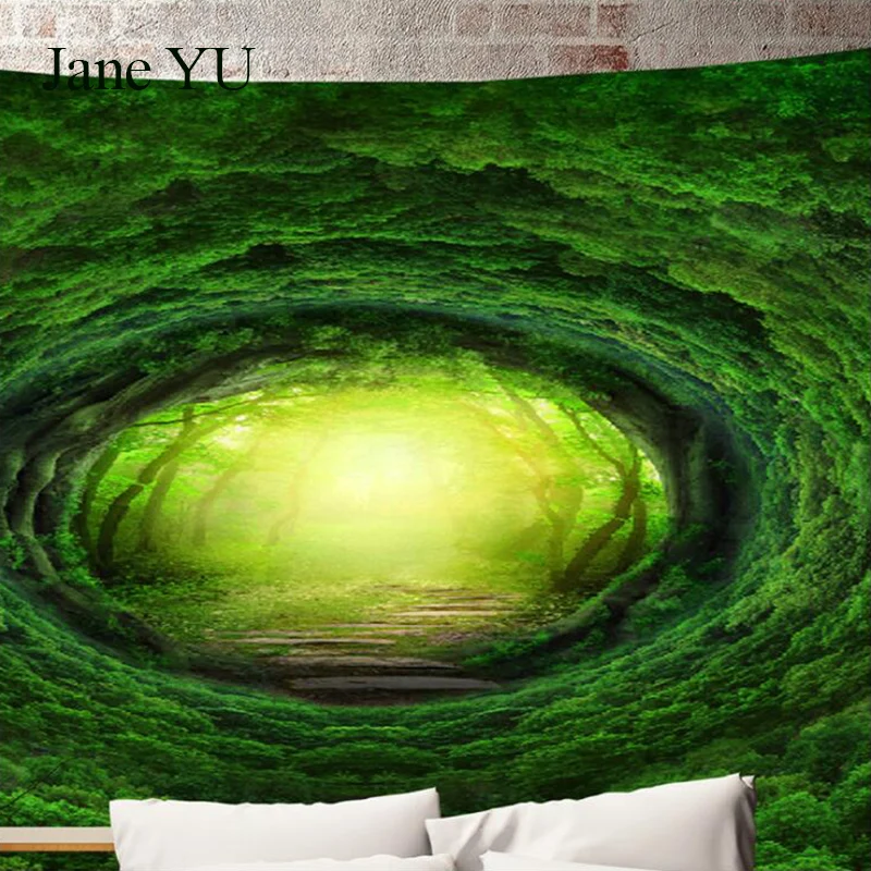 JaneYU Digital Printed Rainforest Tapestry Wall Blanket Beach Taper | Дом и сад
