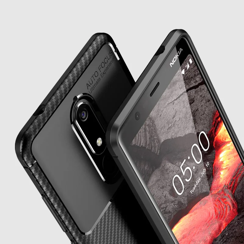 Роскошный чехол для телефона из углеродного волокна Nokia 9 PureView 3 1 2 5 7 Plus 8 X6 X5 X3 X7 4