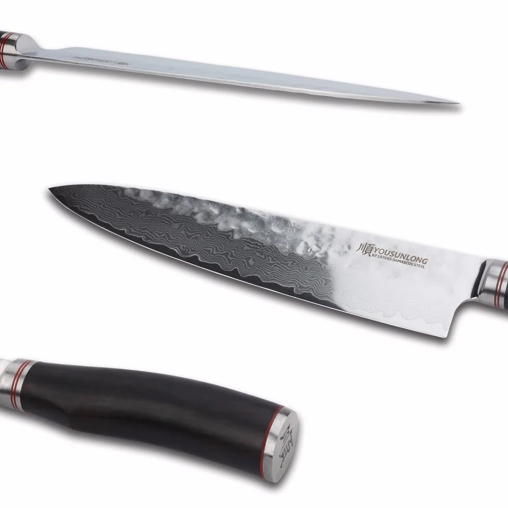 Профессиональные ножи шеф повара YOUSUNLONG Gyuto 10 дюймов японские VG10 ручка из