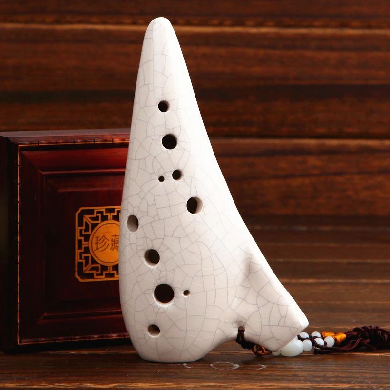 Formato de Rachadura Instrumento de Música Ocarina de 12 Orifícios Alto Chave Flauta Ocarina 12 Folclórica c ac