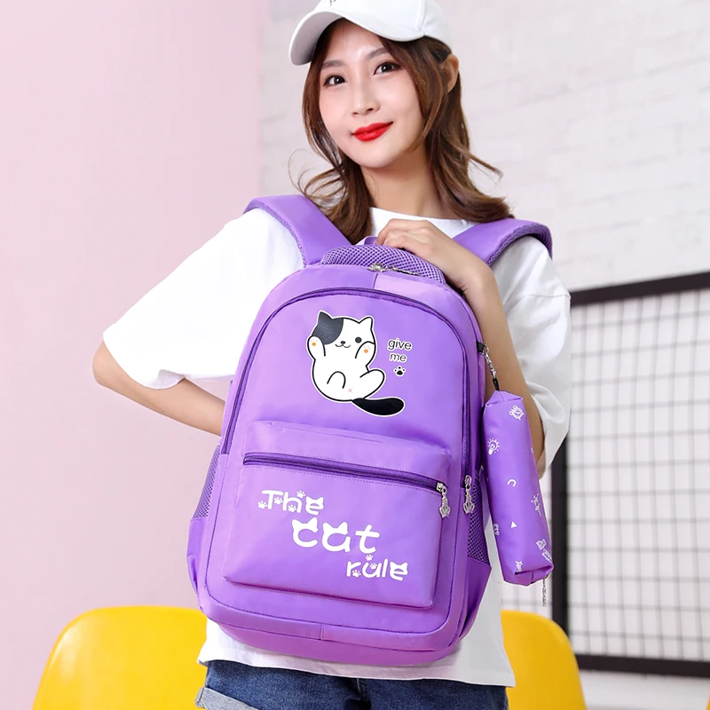 Комплект из 2 предметов хит продаж женский рюкзак с принтом для школьников