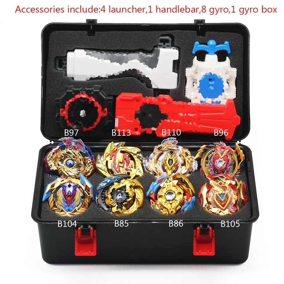 gold 4-1 Волчок Beyblade Burst B-129 B127 с пусковым устройством Bayblade Bey Blade металл пластик Fusion 4d Подарочные игрушки для детей - Цвет: gold 4-1
