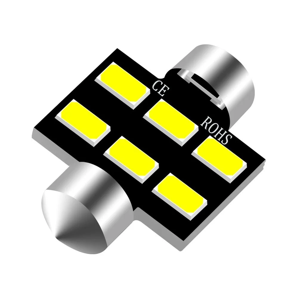 2шт 31 мм автомобильный стиль 6SMD 5730 без ошибок Canbus маркер лампа светильник для