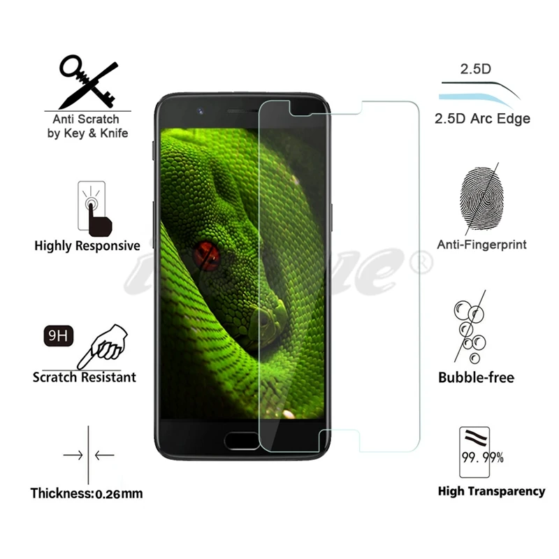 Icoque 2.5D 9H стекло для Oneplus 5 закаленное Защита экрана 1 + изогнутая пленка дисплей