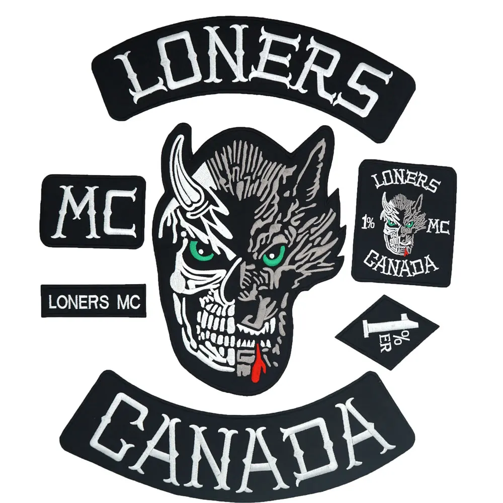 Вышитая нашивка Loners Nomads Mc 1% Biker Rider | Дом и сад