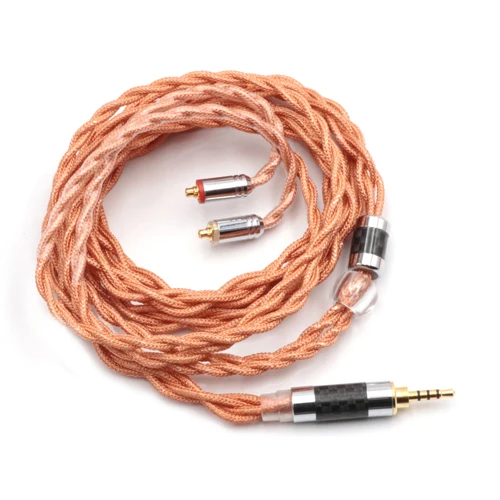 2.5mm-MMCX Linsoul LSC09 IEM Hi-Fi обновленный кабель 4 ядра один Кристалл Медь посеребренный кабель для наушников MMCX/2Pin 0,78 3,5 мм 2,5 мм 4,4 мм - Цвет: 2.5mm-MMCX