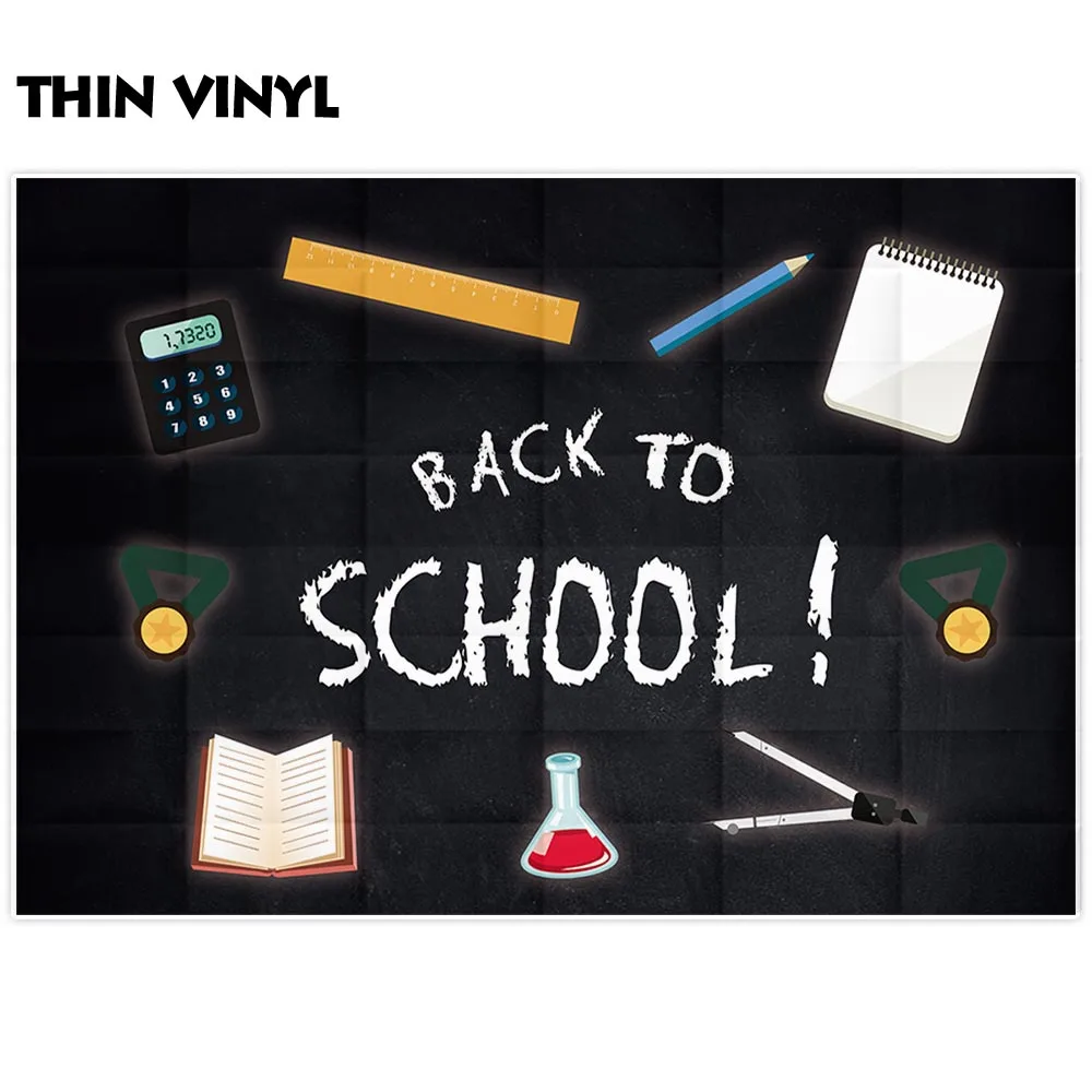 Allenjoy фон для фотосъемки с изображением back to school на доске Мел новый семестр