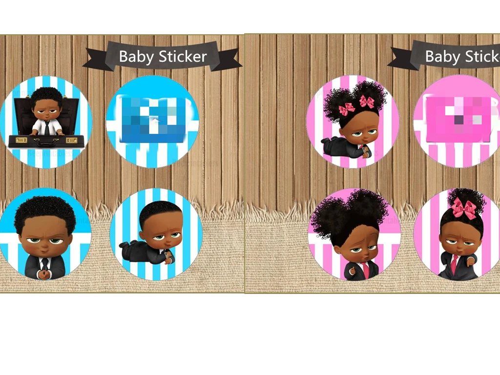 Черные детские наклейки на день рождения благодарим Вас для детского душа лист