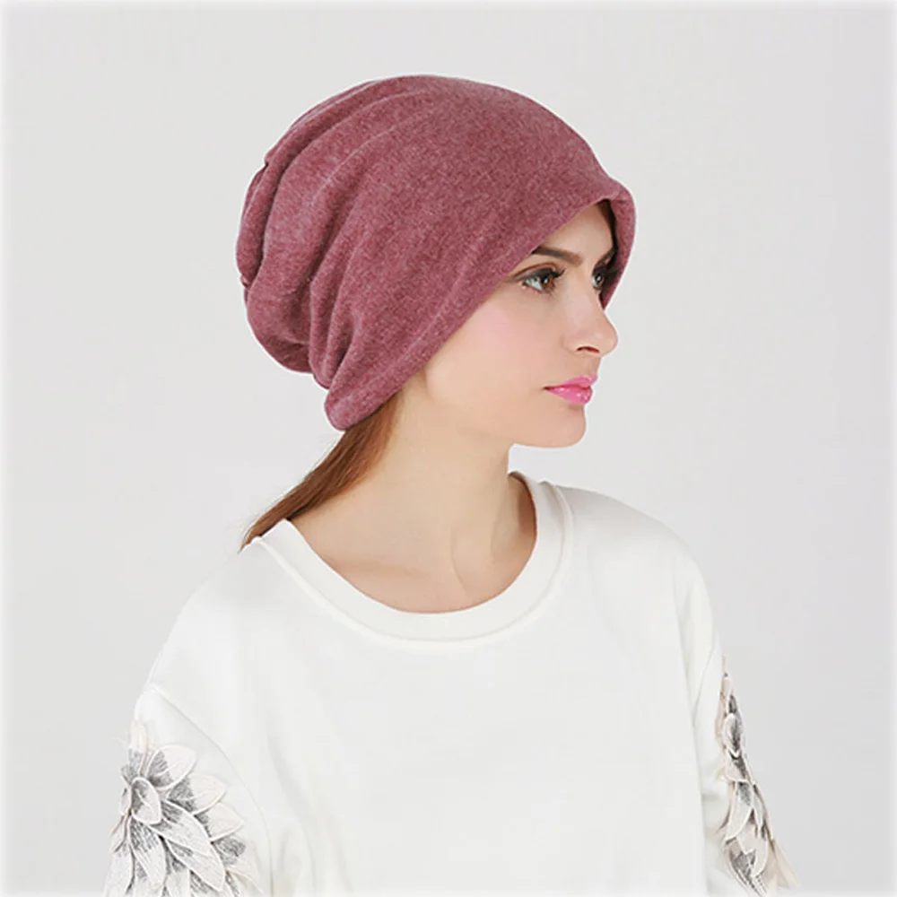 Женские вязаные хлопковые шапки 20 цветов унисекс для весны и осени Теплые