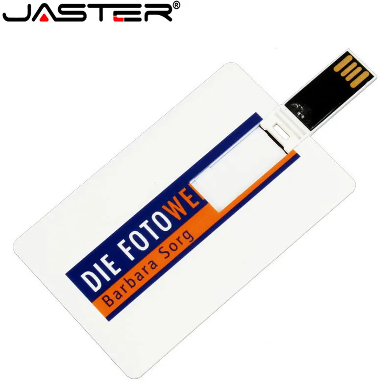Usb флешка JASTER на заказ белая карточка флэш накопитель 4 32 Гб для подарочного