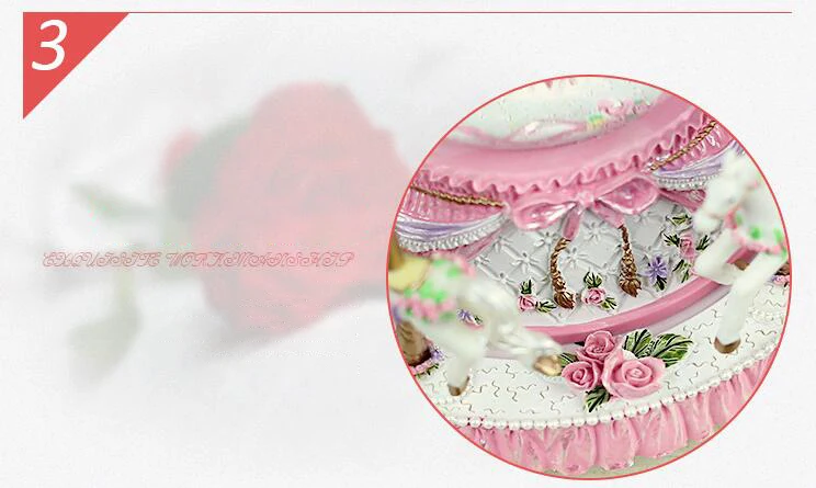 Хрустальный шар карусель музыкальная шкатулка снежинки и карусели круглые музыкальные коробки для любви девушки творческий день рождения подарок на день Святого Валентина