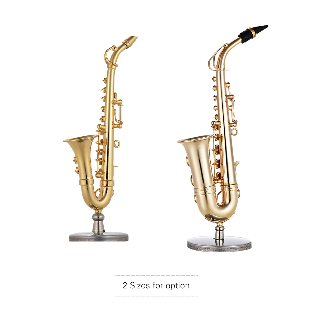 Мини латунный альт саксофон Модель Sax изысканный Настольный музыкальный