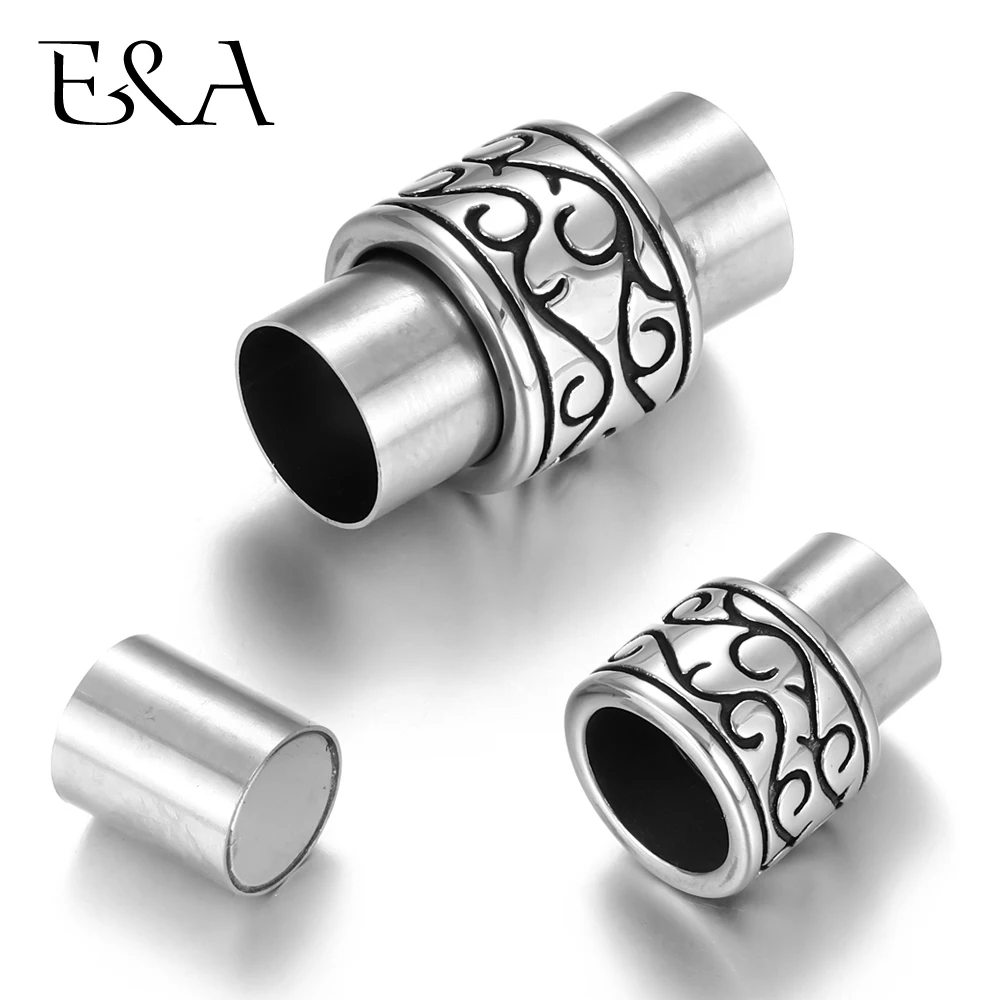 

Stainless Steel Magnetic Clasp Hole 8mm Leather Cord Clasps Magnet Buckle DIY Bracelet Supplies Jewelry Making Closure Component