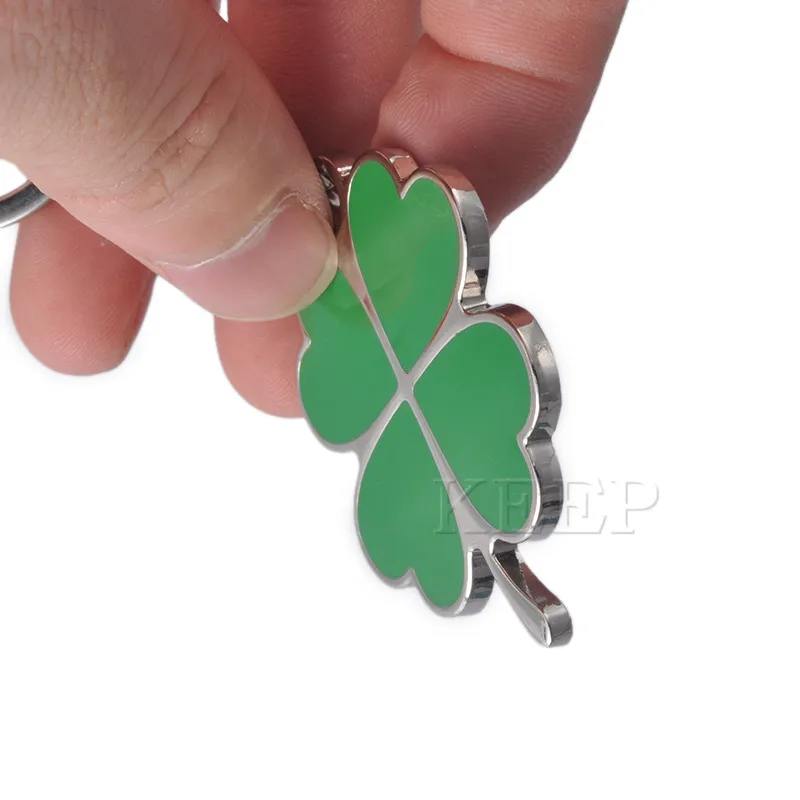 3D металла Four Leaf Clover ключей автомобиля брелок Авто Брелок держатель для Mercedes BMW Audi