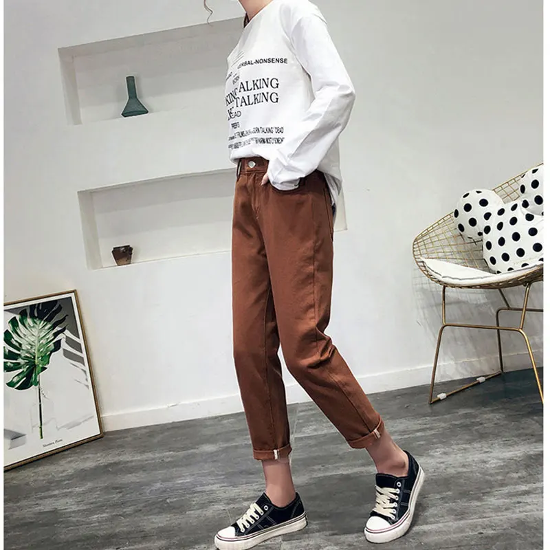 Весна 2019 новая одежда женские корейские свободные тонкие шаровары с высокой