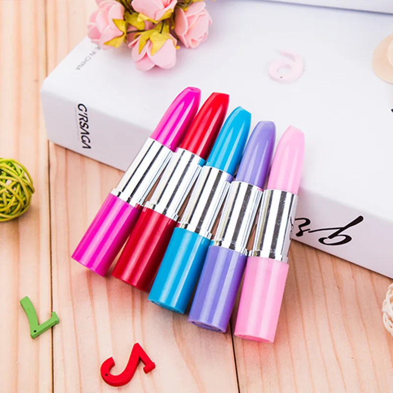 

1PCS Cute Kawaii Lipstick Ball Pen Writing Ballpoint Pen 0.7mm Stationery for Kids Gift Caneta Office Material School Supplies