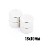 Сильный неодимовый магнит, миниатюрные редкоземельные магниты NdFeB, диаметр 18 х10 мм, 5 шт., для ремесленных моделей и холодильников