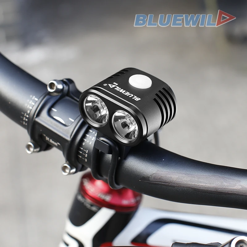 Фото Велосипедный фонарь BLUEWILD водонепроницаемый аккумулятор 10400 мАч 2x CREE XML T6 с Велосипедный фонарь BLUEWILD водонепроницаемый аккумулятор 10400 мАч 2x CREE XML T6 с