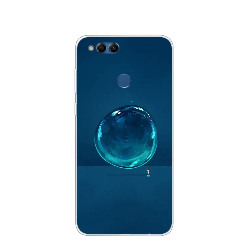 Для huawei Honor 7X чехол, мягкий силиконовый бампер, ТПУ, с принтом, задняя крышка для Fundas huawei Honor 9X 8X 7X, чехол, Honor7X 7 X X7 чехол s