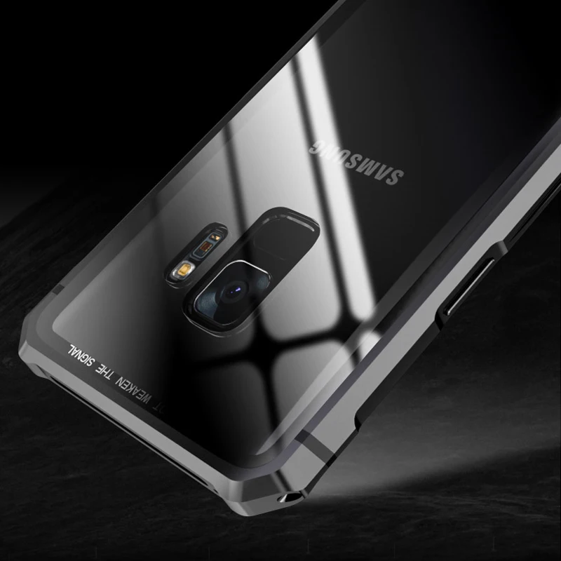 Чехол Note 9 ударопрочный жесткий Гибридный чехол из закаленного стекла для Samsung